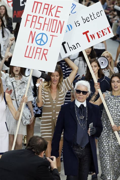 chanel spring 2015 show protest|chanel spring 2015.